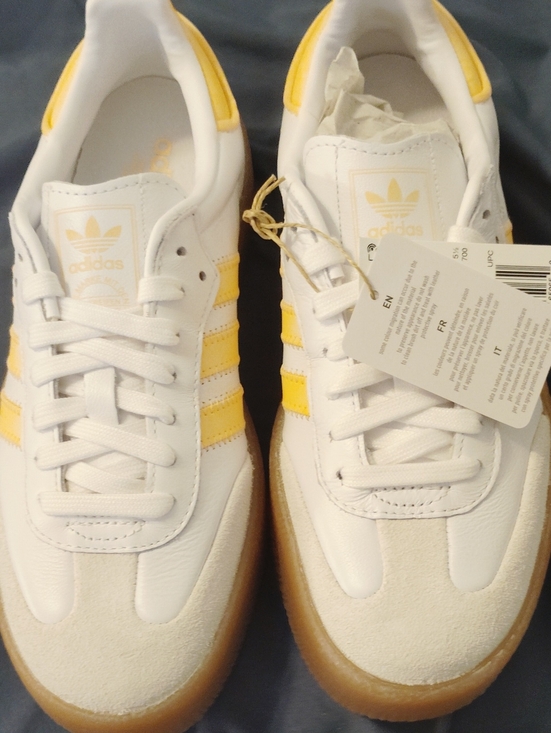 adidas Shoes - adidas Women’s White & Yellow Classic Retro Sneakers